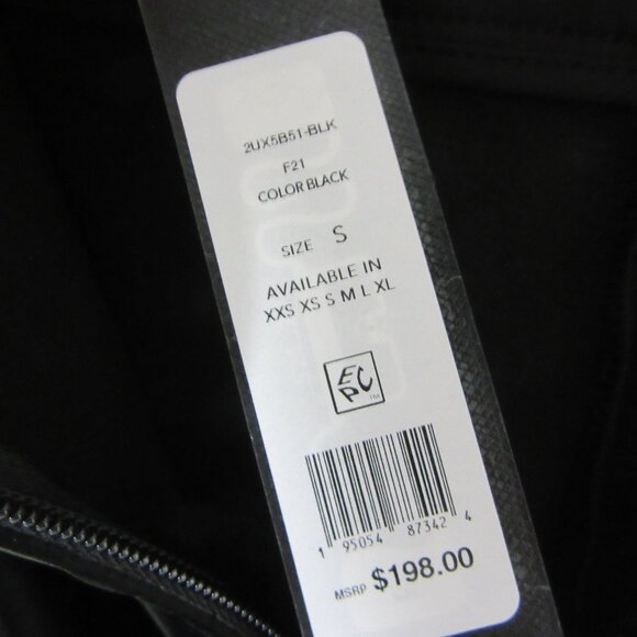 BCBGMAXAZRIA Faux Leather High Waisted Leggings Black Poly Size Small NWT - Picture 4 of 10